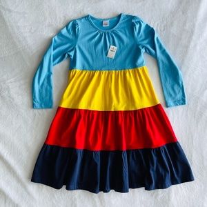 Hanna Anderson Girls Colorblock dress size 130